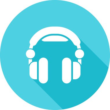 kulaklıklar web simgesi, vektör illüstrasyonu