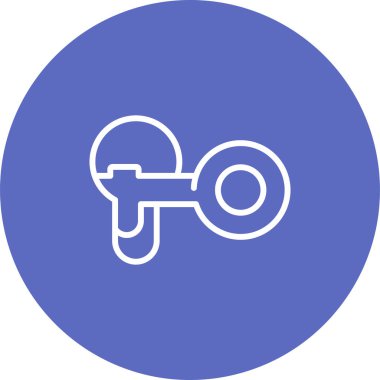 Anahtar deliği web simgesi, basit illüstrasyon 