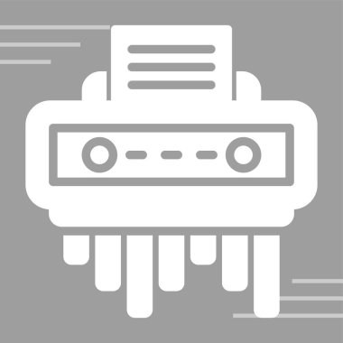 Kağıt öğütücü. Web simgesi basit tasarım              