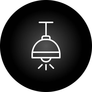 tavan lambası web simgesi, basit vektör illüstrasyonu