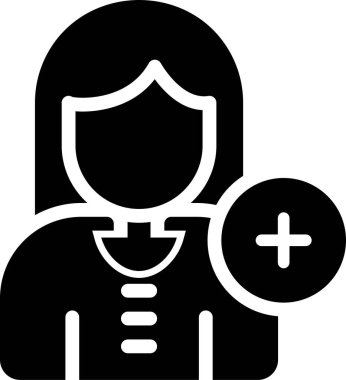 doktor simgesi, vektör illüstrasyonu basit tasarım