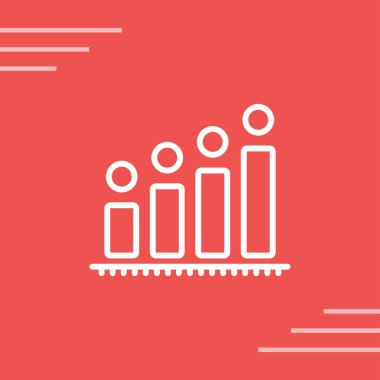 Çubuk Grafik web simgesi, basit vektör illüstrasyonu