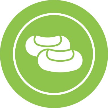 Böbrek Bitkisi Solid Tarzında Fasulye Simgesi