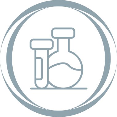 vektör matarası ve tüp simgesi çizimi