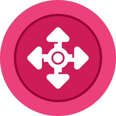 Taşınma işareti. Web simgesi basit illüstrasyon