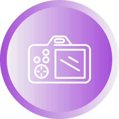 DSR kamera. Web simgesi vektör illüstrasyonu