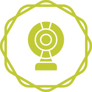 Web kamerası web simgesi vektör illüstrasyonu