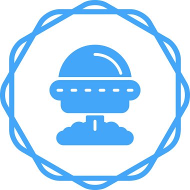 Uzay gemisi web simgesi vektör illüstrasyonu