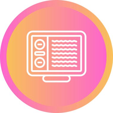 Masaüstü Bilgisayar Web simgesi basit illüstrasyon 