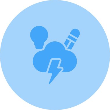 Beyin fırtınası yaratıcı bir fikir soyut simgesi