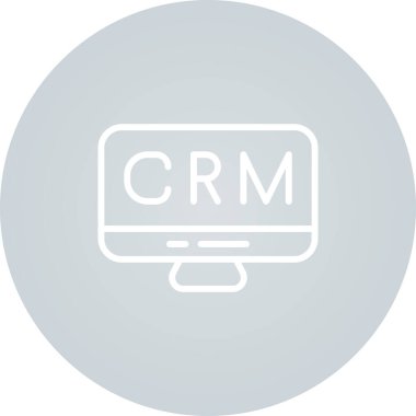 CRM Analitik vektör simgesi modern basit illüstrasyon