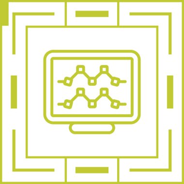 Masaüstü Bilgisayar Web simgesi basit illüstrasyon 