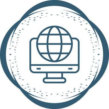 Modern eCommerce Ev Sahipliği simgesinin vektör illüstrasyonu 