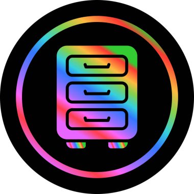  Dosya Kabine simgesi, vektör illüstrasyonu