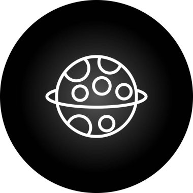 Gezegen web simgesi vektör illüstrasyonu 