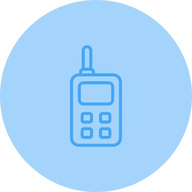 Telsiz Talkie web simgesi, basit vektör illüstrasyonu