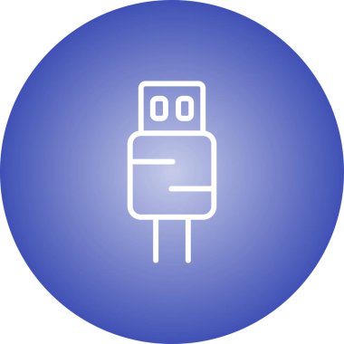 usb simgesi, vektör illüstrasyonu basit tasarım