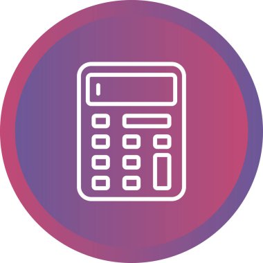 hesap makinesi web simgesi, vektör illüstrasyonu 