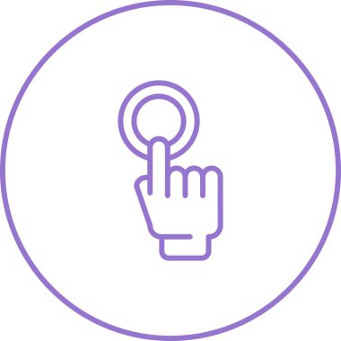 Web simgesine bas, basit illüstrasyon