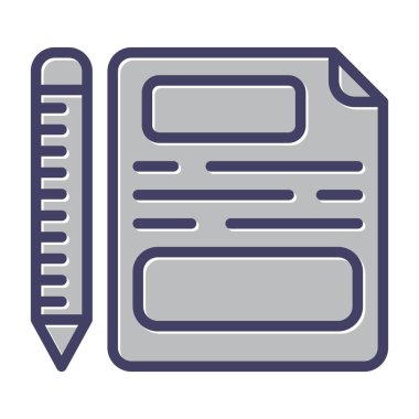 belge web simgesi vektör illüstrasyonu