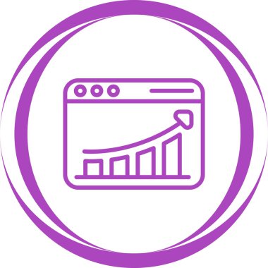 Web Analitik Web simgesi, basit illüstrasyon 