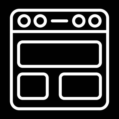 tarayıcı web simgesi, vektör illüstrasyonu 