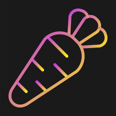 Havuç. Web simgesi basit illüstrasyon