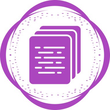 belge sayfa simgesi, vektör illüstrasyonu basit tasarım