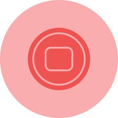 Düğme Vektör Simgesini Durdur, Ortam Sembolü, Müziği Durdur veya Video