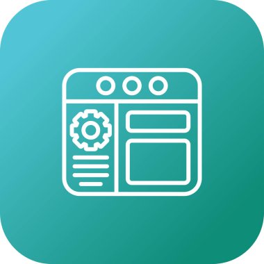 tarayıcı web simgesi, vektör illüstrasyonu 