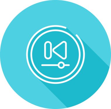 Video Önceki Parça Düğmesi simgesinin vektör illüstrasyonu