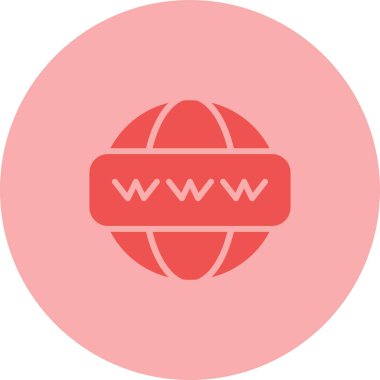 dünya çapında web simgesi vektör illüstrasyonu