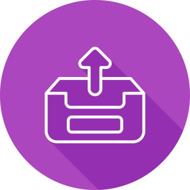 Giden posta simgesi basit vektör illüstrasyonu