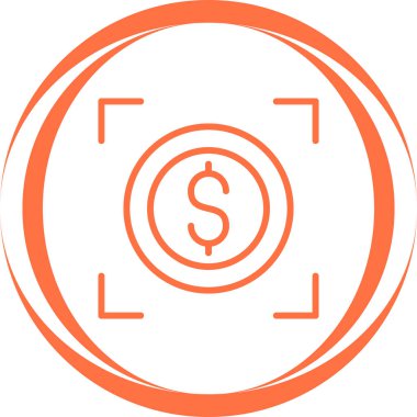 Doları para simgesi, vektör çizim 