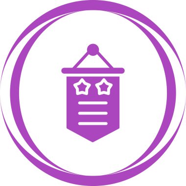 Banner simgesinin vektör illüstrasyonu