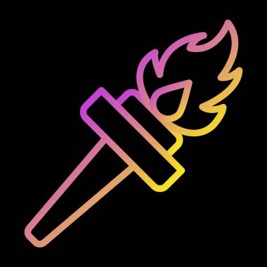 Meşale simgesinin vektör illüstrasyonu