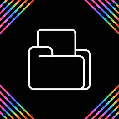 belge web simgesi vektör illüstrasyonu