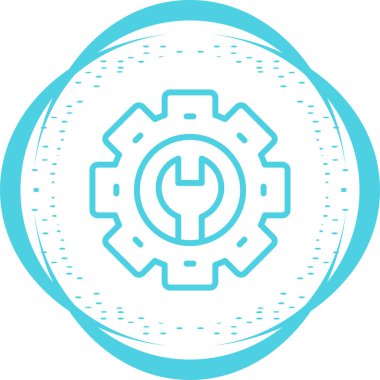 Cogwheel simgesinin vektör illüstrasyonu