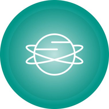 Gezegen web simgesi vektör illüstrasyonu 
