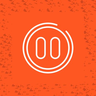 Duraklat düğmesine simge vektör çizim