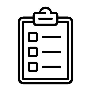 Kontrol listesi. Web simgesi basit illüstrasyon