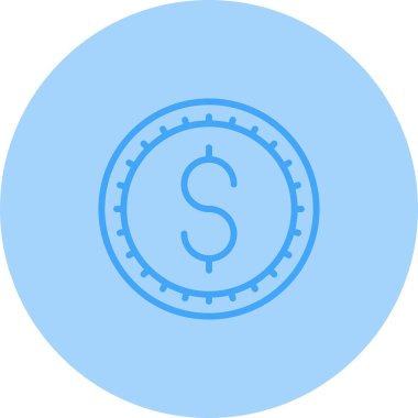 Dolar işareti simgesi, vektör illüstrasyonu basit tasarım