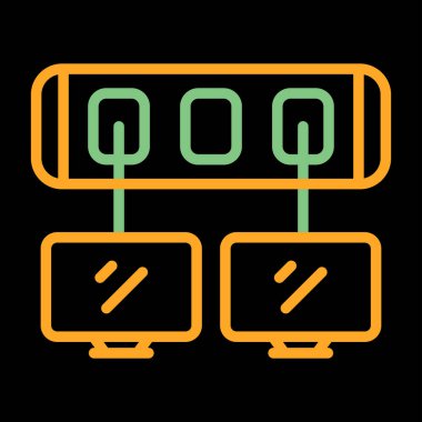 Ağ Anahtarı Vektör Simgesi Beyaz Arkaplanda İzole Edildi 