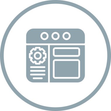 tarayıcı web simgesi, vektör illüstrasyonu 