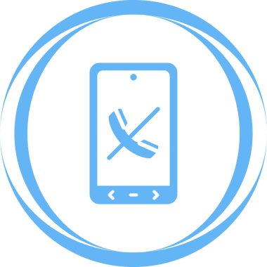 Bir çağrı sonu simgesinin vektör illüstrasyonu 