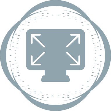 Tam Ekran Simgesi Simgesi, basit illüstrasyon 