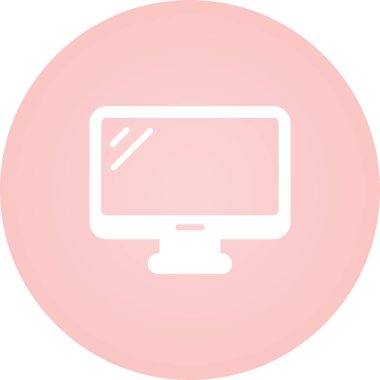 masaüstü monitörü web simgesi, vektör illüstrasyonu
