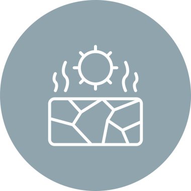 Kuraklık kavramı simgesinin web illüstrasyonu