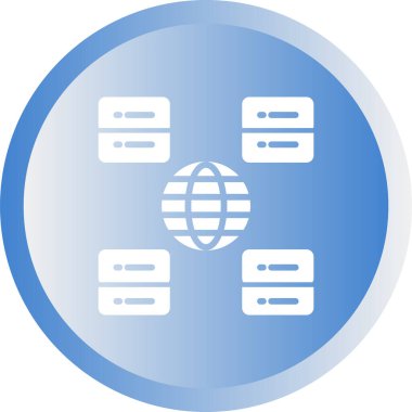 İçerik Taşıma Ağı Vektör Simgesi Beyaz Arkaplanda izole edildi 