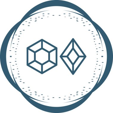 Mücevher simgesi, vektör illüstrasyonu basit tasarım